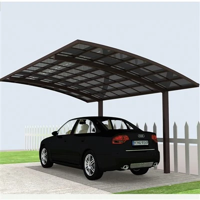 Carports exteriors d'aliatge d'alumini de policarbonat per a viles